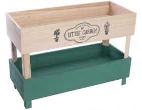 Etagère à poser 2 niveaux My Little Market (Vert et bois)
