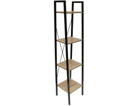 Etagère 4 tablettes en bois et métal Savannah (34 cm)