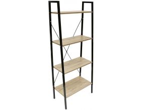 Etagère 4 tablettes en bois et métal Savannah (60 cm)
