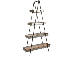 Étagère triangle en métal bois et zinc