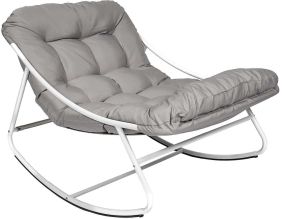 Fauteuil à bascule en métal Tenerife (Beige)