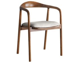 Fauteuil en bois et velours Pia