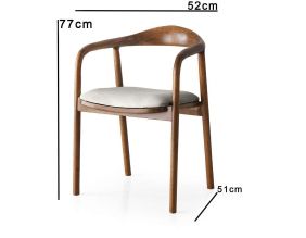 Fauteuil en bois et velours Pia