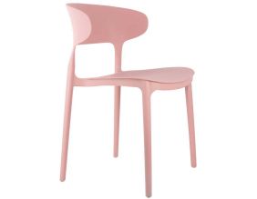 Fauteuil coloré en polypropylène Fain (Rose pâle)
