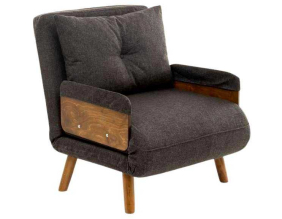 Fauteuil convertible Cosmo Single (Gris foncé)