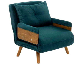 Fauteuil convertible Cosmo Single (Vert pétrole)