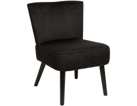 Fauteuil crapaud  en tissu Giulia (Noir)