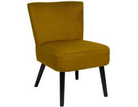 Fauteuil crapaud  en tissu Giulia (Jaune moutarde)