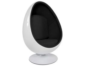 Fauteuil design oeuf Uovo (Noir et blanc)