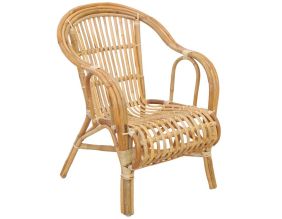 Fauteuil en poelet naturel