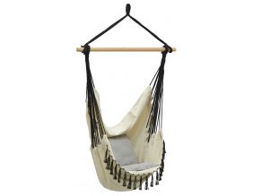 Fauteuil hamac en coton et macramé