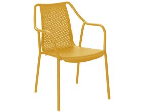 Fauteuil de jardin empilable en aluminium Bari (Miel)