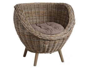 Fauteuil oeuf en poelet gris