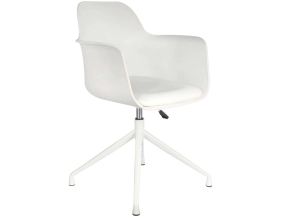 Fauteuil pivotant en polyuréthane Chicago (Blanc)