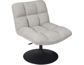 Fauteuil pivotant en tissu Anton (Gris clair)