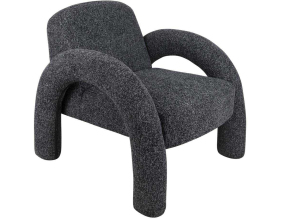Fauteuil en polyester Brazo (Noir)