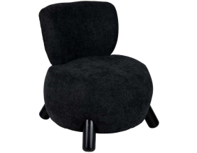 Fauteuil en polyester Busto (Noir)