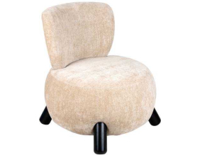 Fauteuil en polyester Busto (Sable)