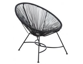 Fauteuil en polyrésine (Noir)