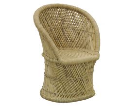 Fauteuil rond en roseau naturel