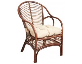 Fauteuil en rotin marron Louis