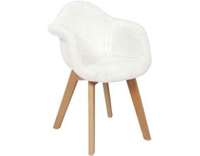 Fauteuil scandinave pour enfant imitation fourrure