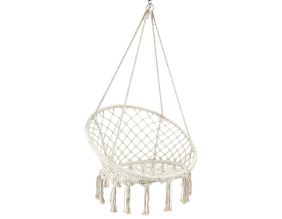 Fauteuil suspendu macramé Terre inconnue 120 x 80 cm