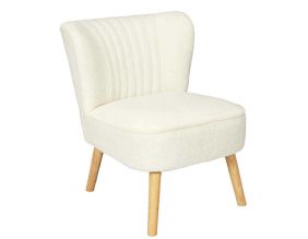 Fauteuil en tissu bouclette Erika