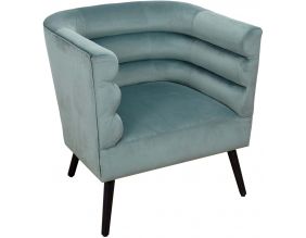 Fauteuil en velours Amélia (Vert de gris)