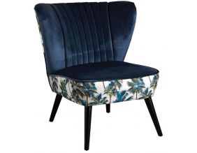 Fauteuil en velours Jungle