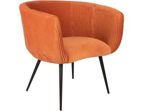 Fauteuil en velours Majestic (Orange)