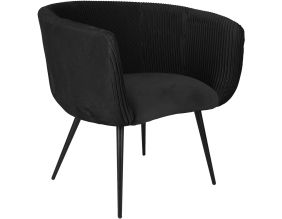 Fauteuil en velours Majestic (Noir)