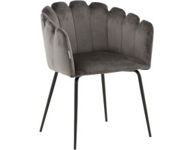 Fauteuil en velours et métal Limhamn (Gris)