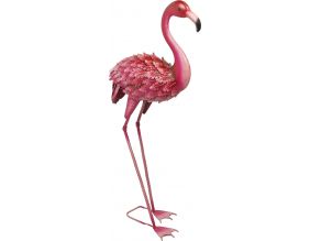 Flamant rose  décoratif en métal (122 cm)