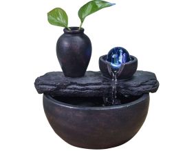 Fontaine intérieure en résine avec LED Silice