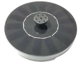 Fontaine extérieure ronde en résine alimentation solaire (Fontaine + batterie + éclairage)