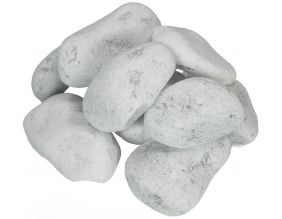Galet en marbre blanc spécial 20 kg (Calibre 60-100 mm)