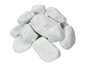 Galets en marbre blanc pur 20 kg (Calibre 40-60 mm)