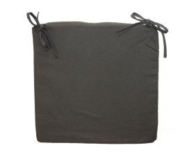 Galette de chaise en coton 40 cm (Gris)