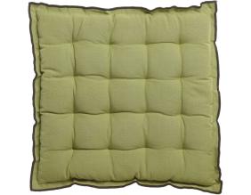 Galette de chaise en coton recyclé Grace (unitaire) (Vert jardin)