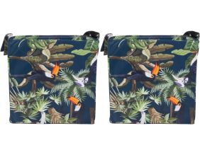 Galette de chaise outdoor imprimée 38 x 38 cm (Lot de 2) (Travel)