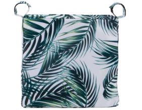 Galette de chaise outdoor imprimée 38 x 38 cm (Palmas)