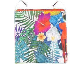 Galette de chaise outdoor imprimée 38 x 38 cm (Perroquet)