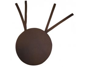 Galette de chaise ronde en coton 40 cm (Chocolat)