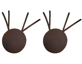 Galette de chaise ronde en coton 40 cm (Lot de 2) (Chocolat)