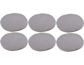 Galettes de chaise en tissu 34 cm Home (Lot de 6) (Gris)