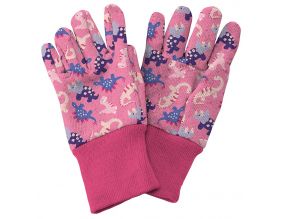 Gants de jardinage pour enfants Dinosaures (Rose)