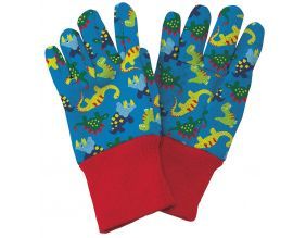 Gants de jardinage pour enfants Dinosaures (Bleu)