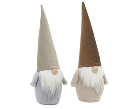 Gnomes en tissu 2 coloris assortis (Lot de 2)