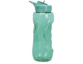 Gourde de sport bouchon avec paille 900 ml (Bleu vert)